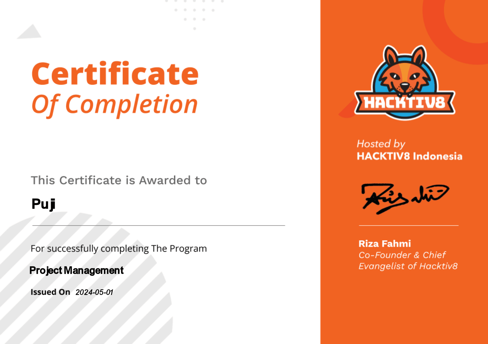 Puji - Project Management - PTP